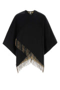 Black Solid V Neck Jacket 1