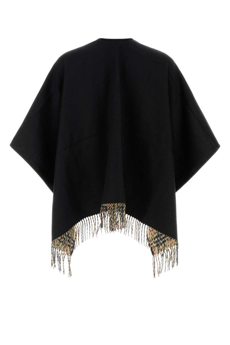 Black Solid V Neck Jacket 2