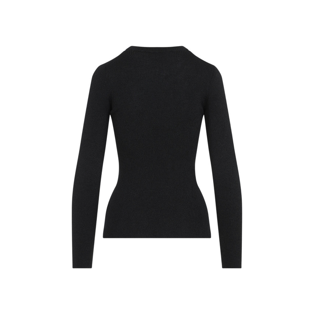 Black Logo Crew Neck Sweater 2