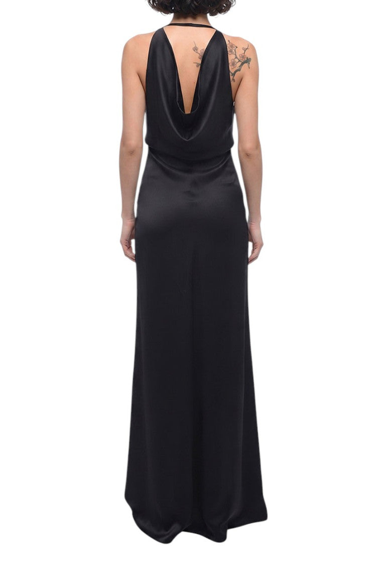 Black Round Neck Maxi Dress 2