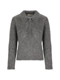 Grey Shirt Collar Sweater 1