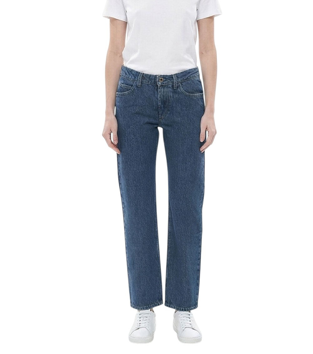 Blue Straight High Rise Jeans 1