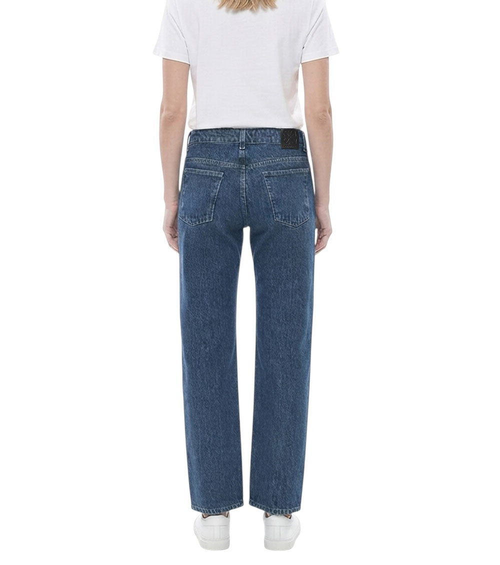 Blue Straight High Rise Jeans 2