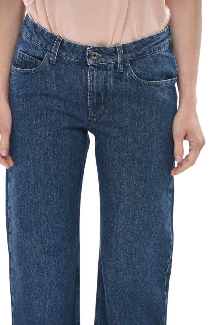 Blue Straight High Rise Jeans 3