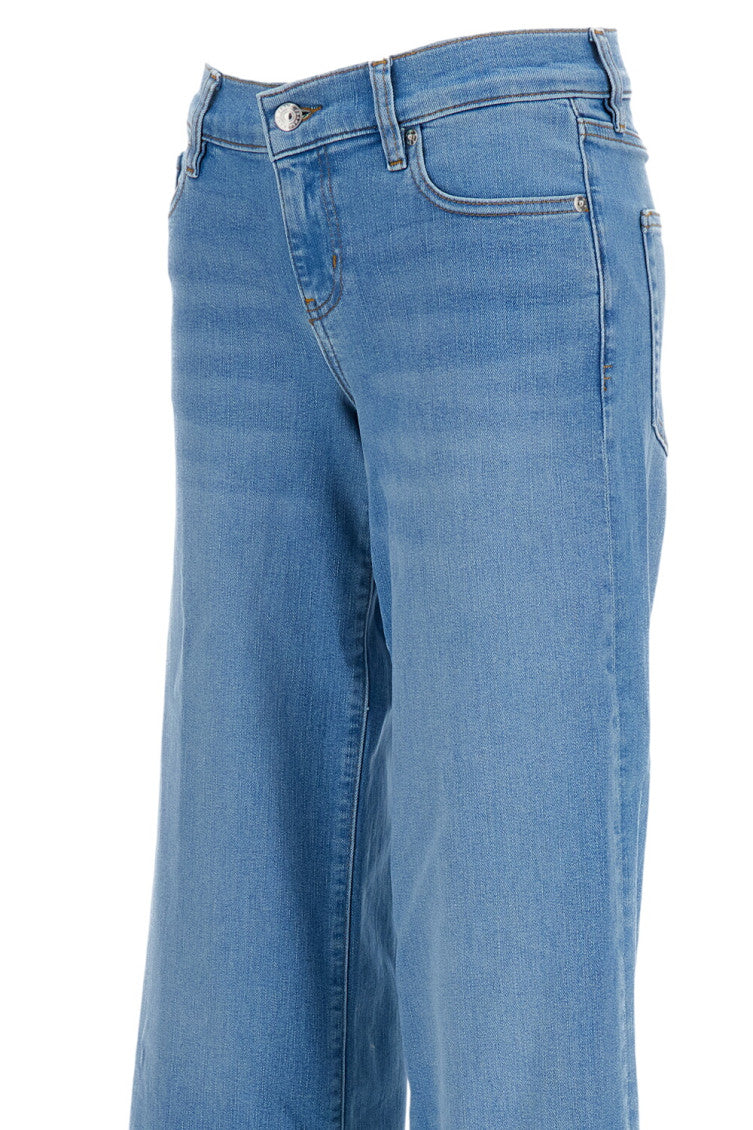 Sky Blue Flared Low Rise Jeans 3