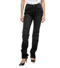 Black Straight High Rise Jeans 1