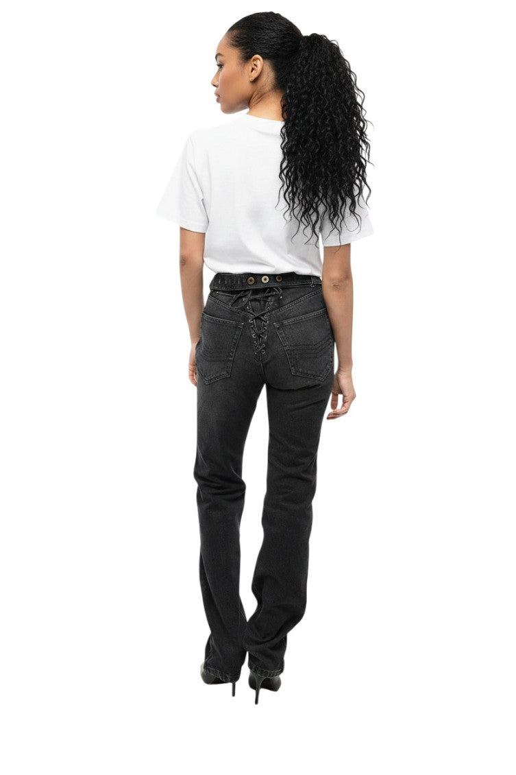 Black Straight High Rise Jeans 2
