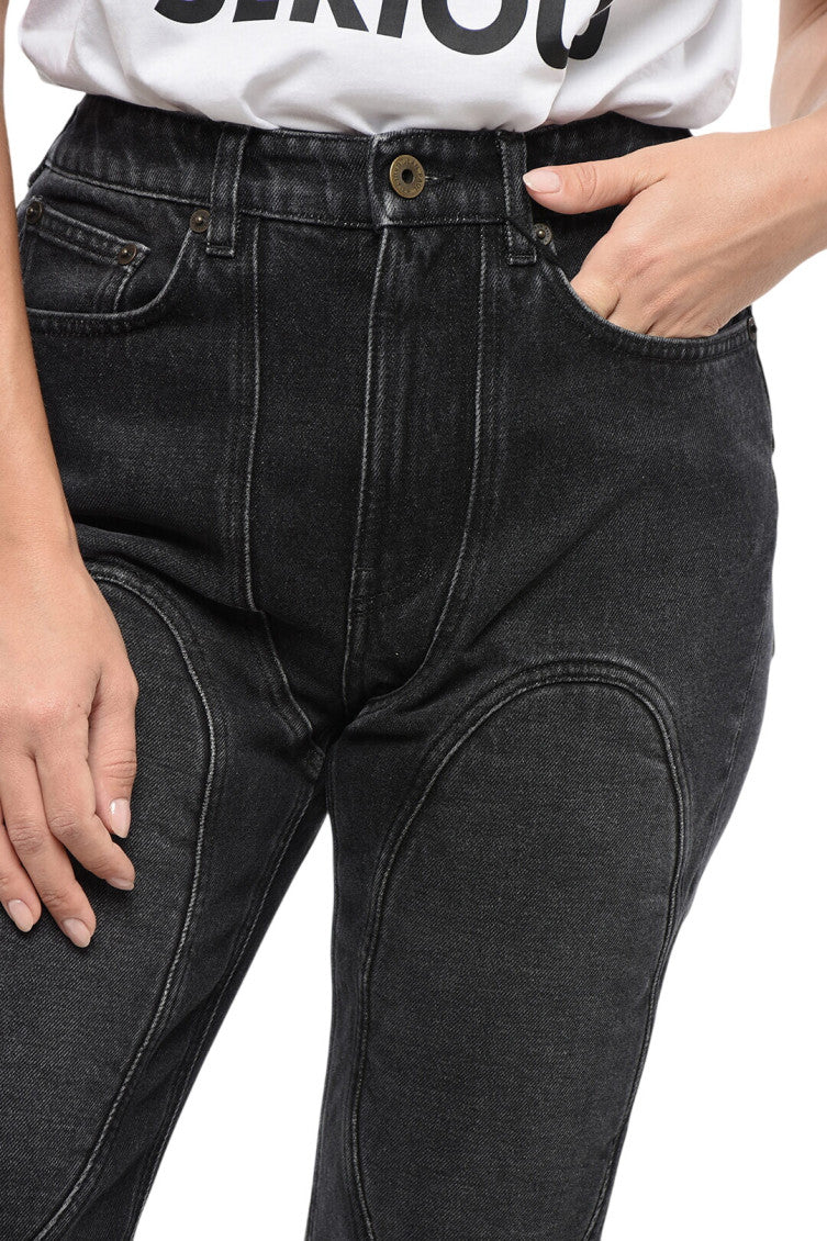 Black Straight High Rise Jeans 3