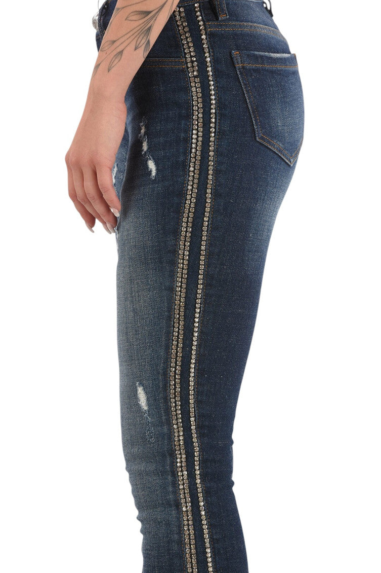 Blue Skinny High Rise Jeans 3
