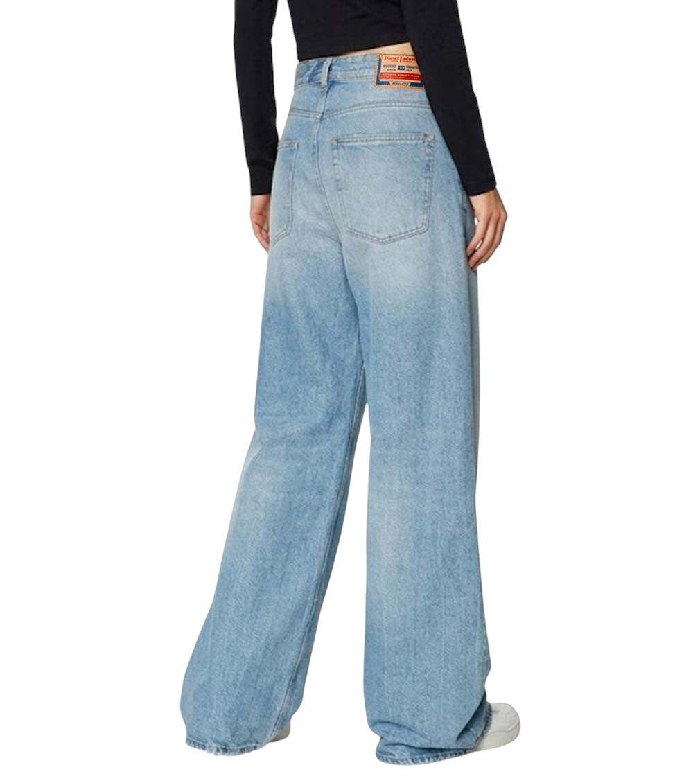 Blue Flared Mid Rise Jeans 2
