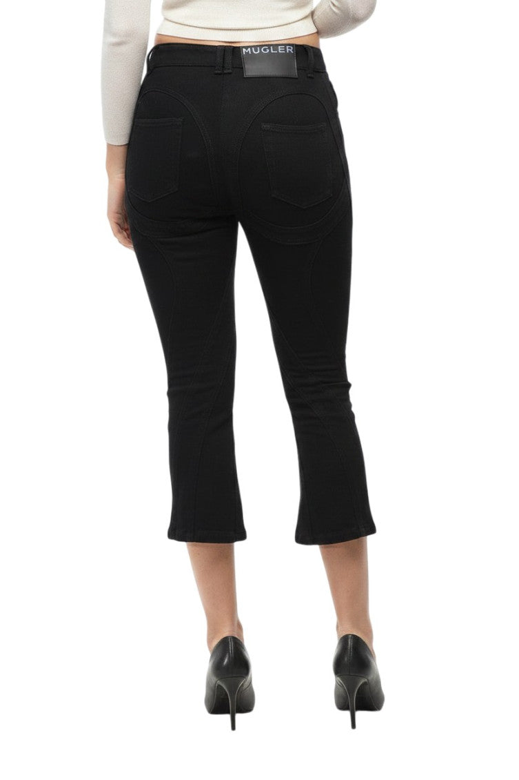 Black Bootcut Mid Rise Jeans 2