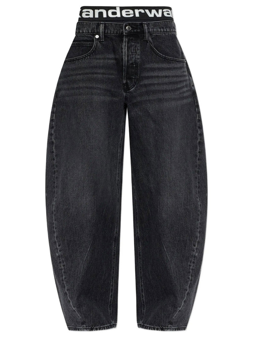 Grey Oversized Mid Rise Jeans 1