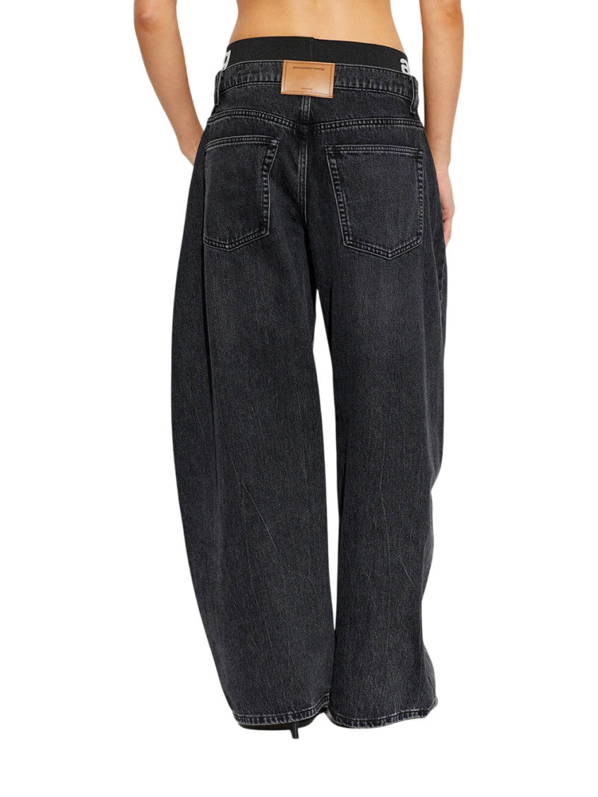 Grey Oversized Mid Rise Jeans 3