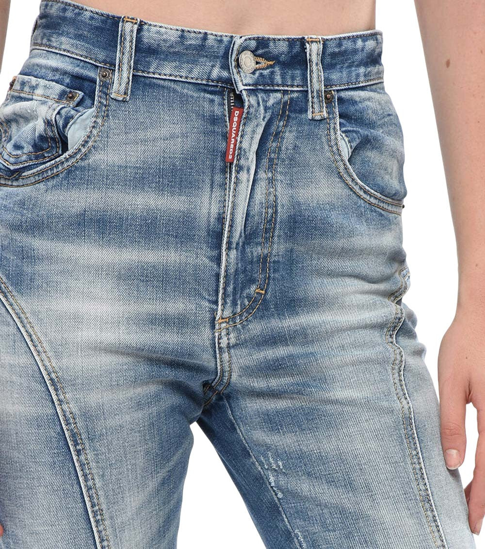 Blue Slim High Rise Jeans 3