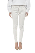 White Skinny Mid Rise Jeans 1