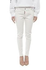 White Skinny Mid Rise Jeans 1