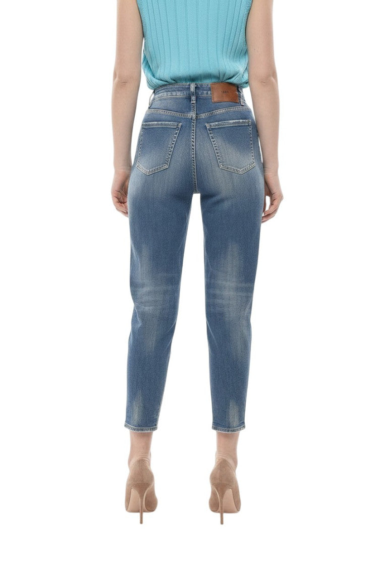 Blue Slim High Rise Jeans 2