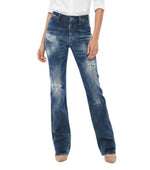 Blue Straight High Rise Jeans 1