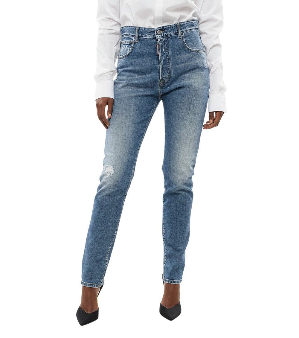 Sky Blue Straight High Rise Jeans 1