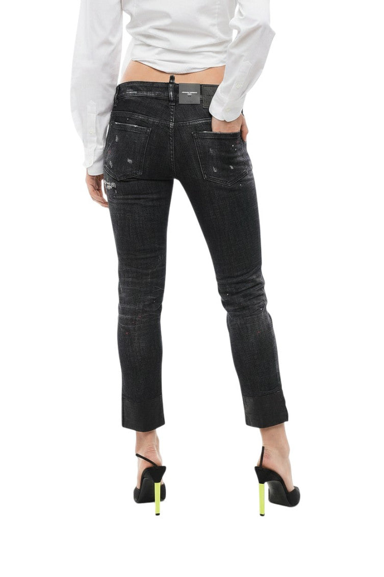 Black Skinny Low Rise Jeans 2