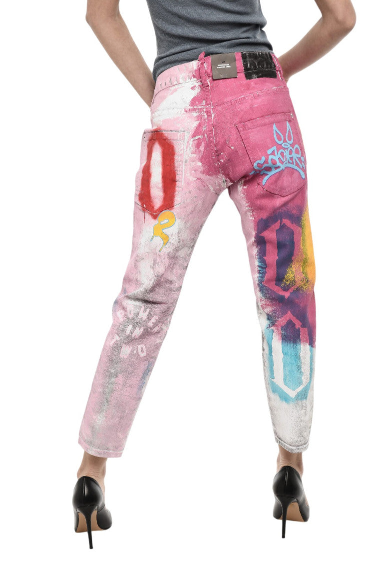 Multicolor Straight High Rise Jeans 2