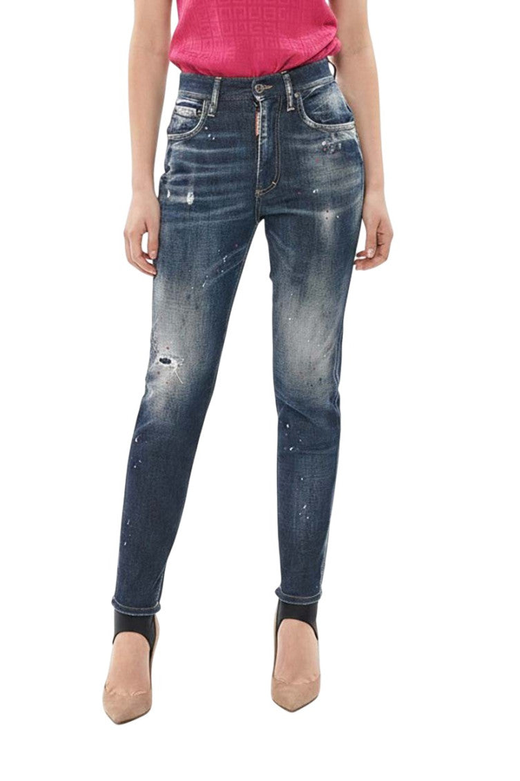 Blue Skinny High Rise Jeans 1