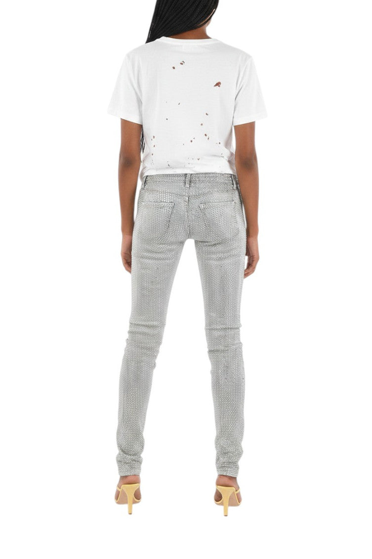 Grey Slim Mid Rise Jeans 2