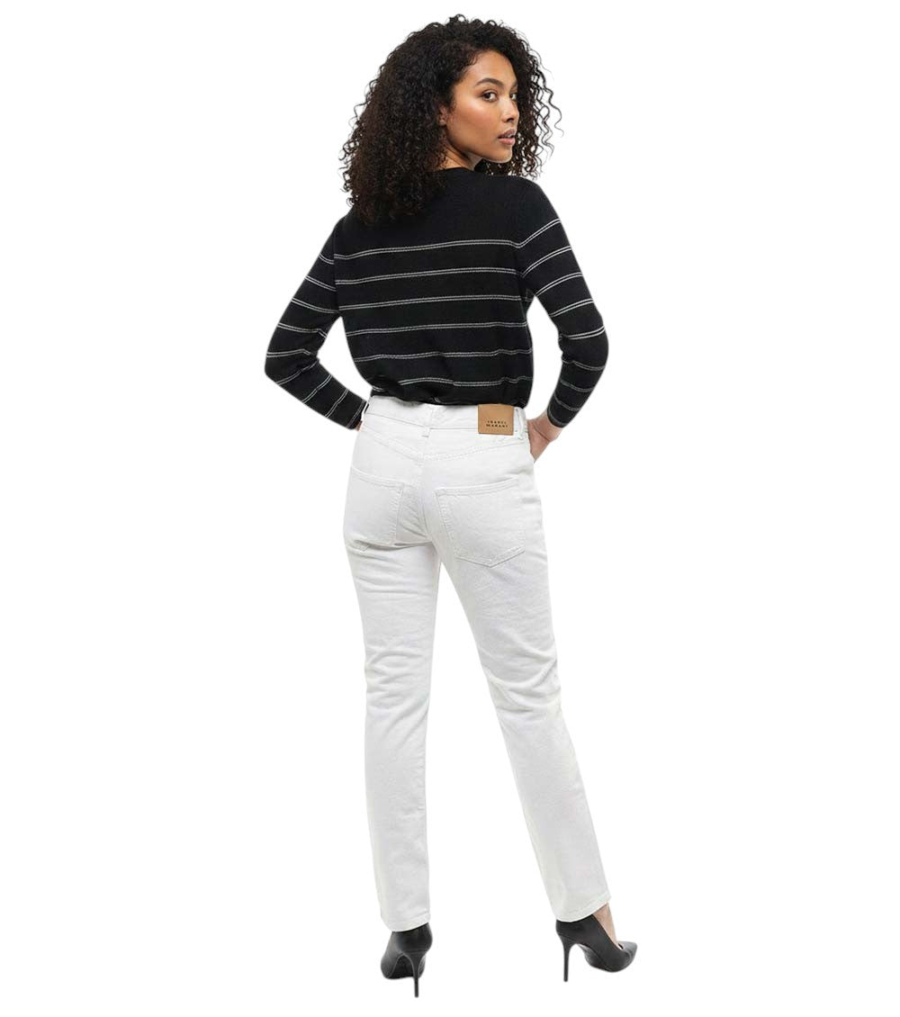 White Slim Low Rise Jeans 2