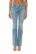 Blue Flared High Rise Jeans 1