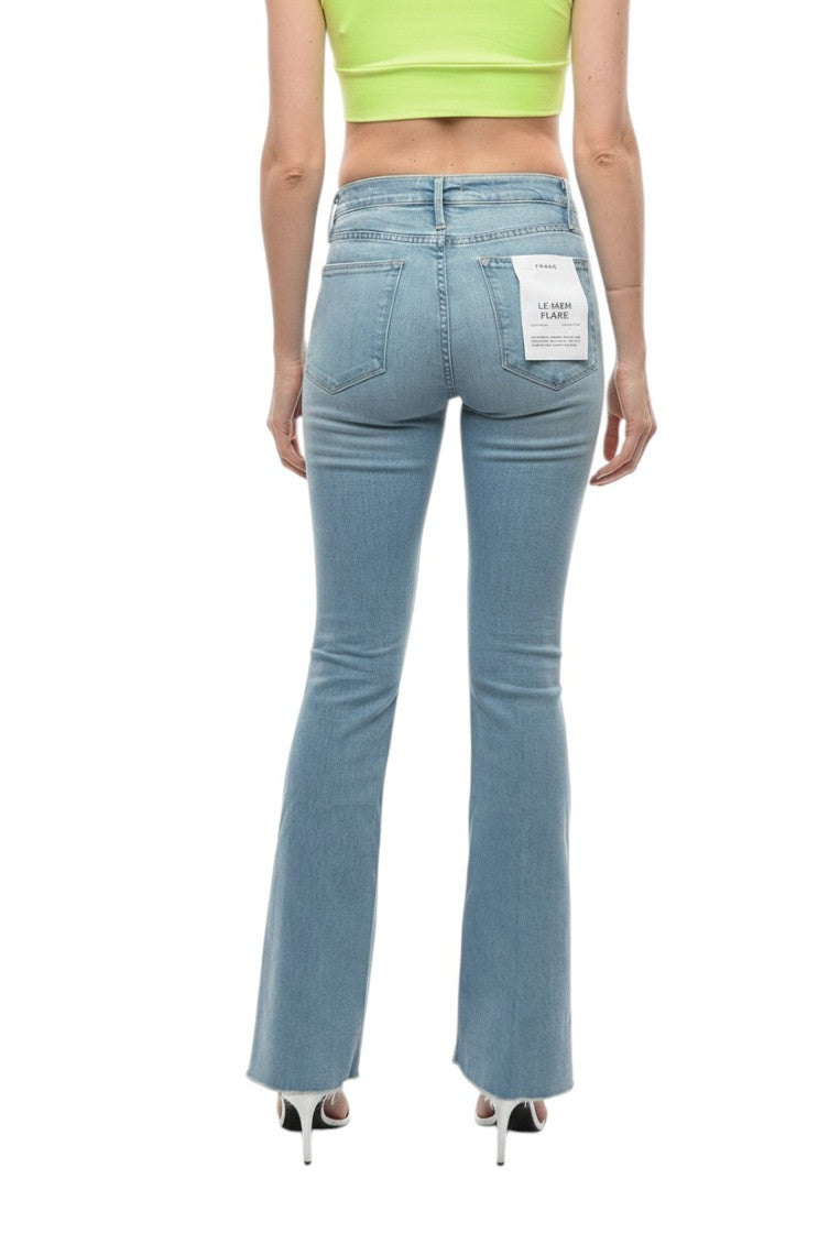 Blue Flared High Rise Jeans 2
