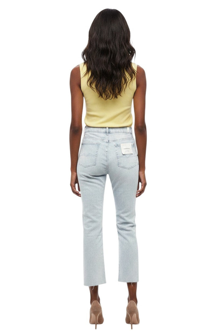 Light Blue Straight High Rise Jeans 2