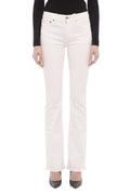 White Bootcut Mid Rise Jeans 1