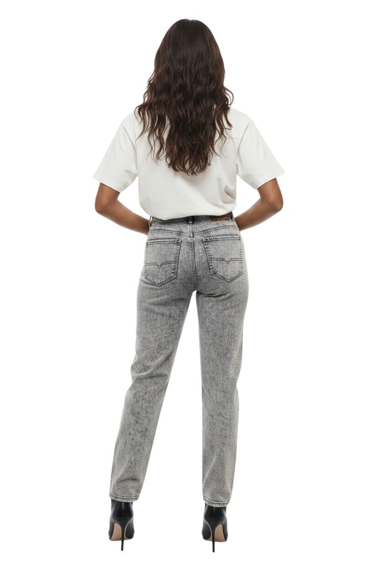 Grey Straight High Rise Jeans 2