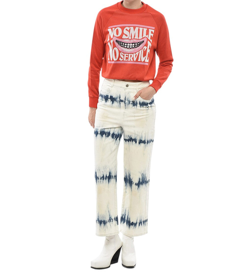 Off White Straight High Rise Jeans 4