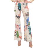 Multicolor Bootcut Mid Rise Jeans 1