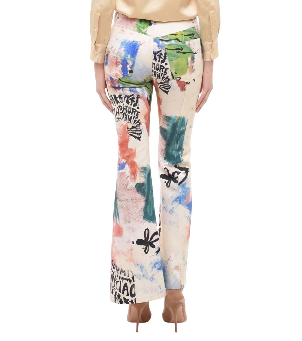 Multicolor Bootcut Mid Rise Jeans 2