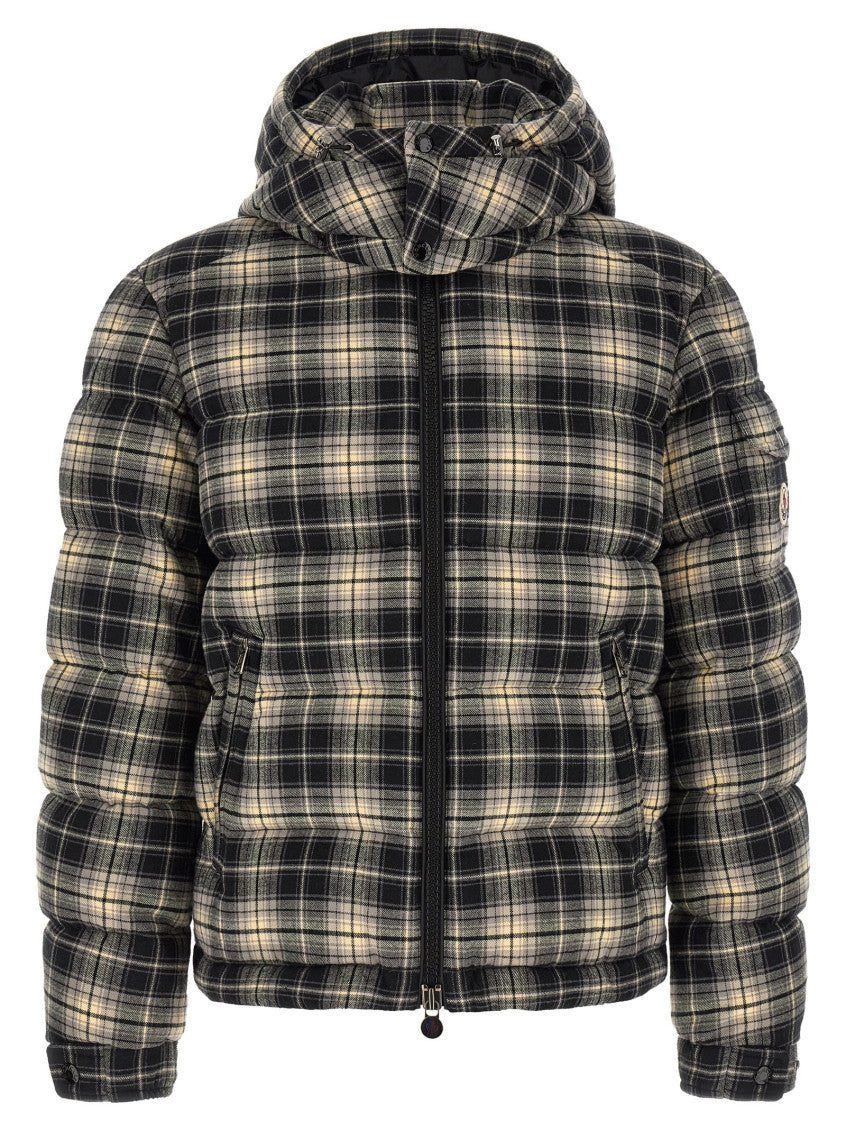 Black Plaid Down Jacket 1