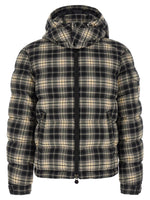 Black Plaid Down Jacket 1