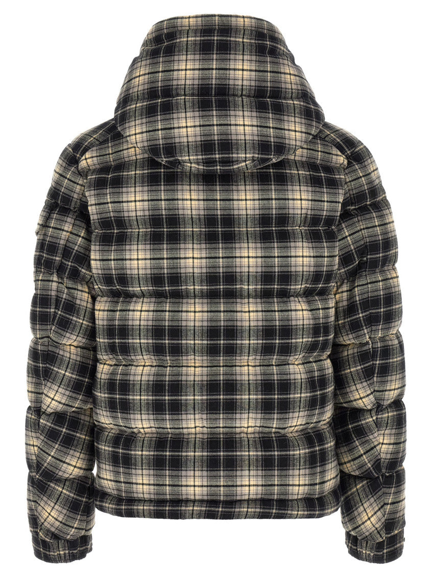 Black Plaid Down Jacket 3
