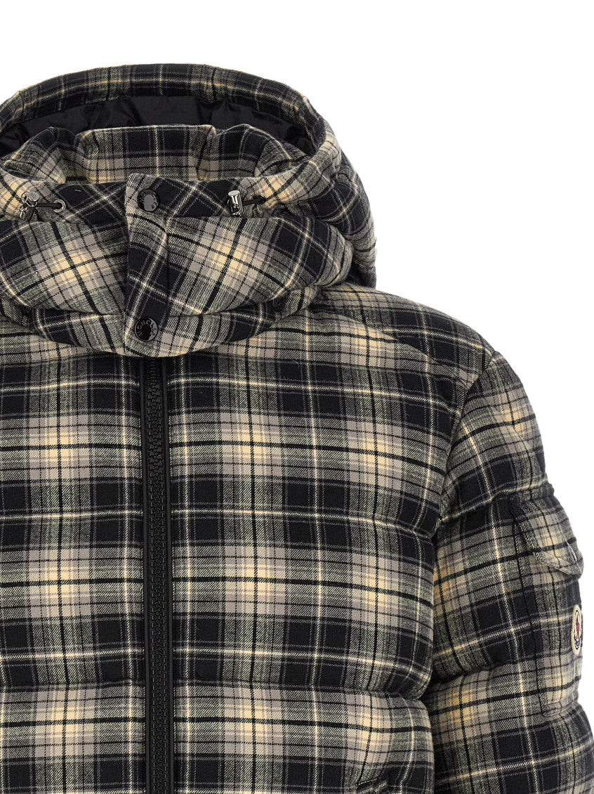 Black Plaid Down Jacket 4