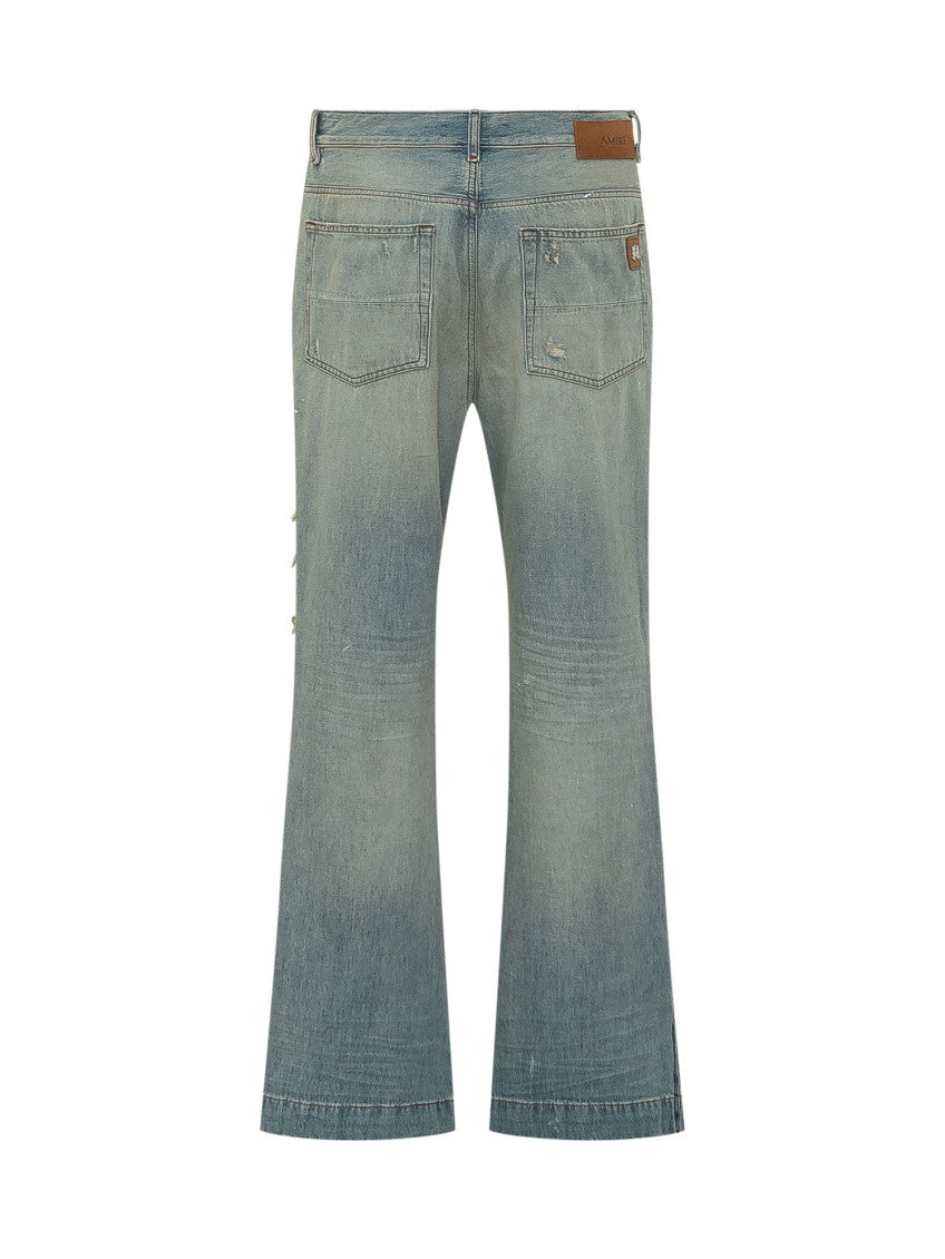 Blue Bootcut Distressed Jeans 2
