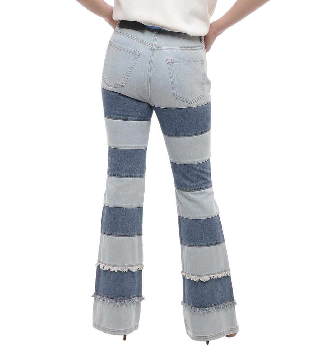 Grey Bootcut Mid Rise Jeans 2