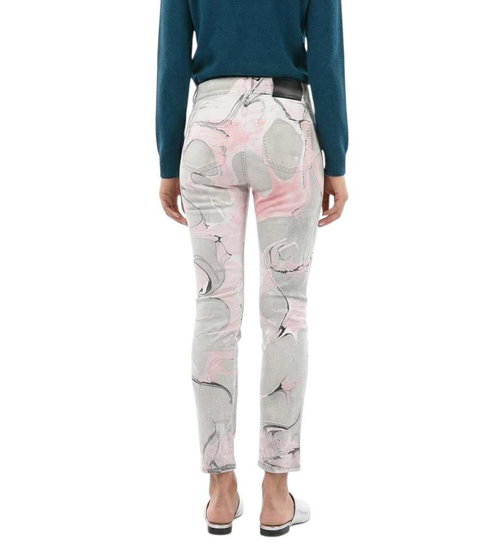 Pink Slim Mid Rise Jeans 2
