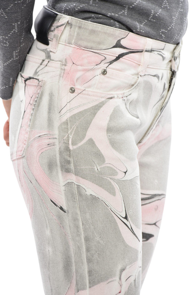 Pink Slim Mid Rise Jeans 3