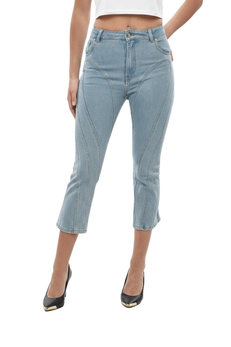 Sky Blue Skinny High Rise Jeans 1