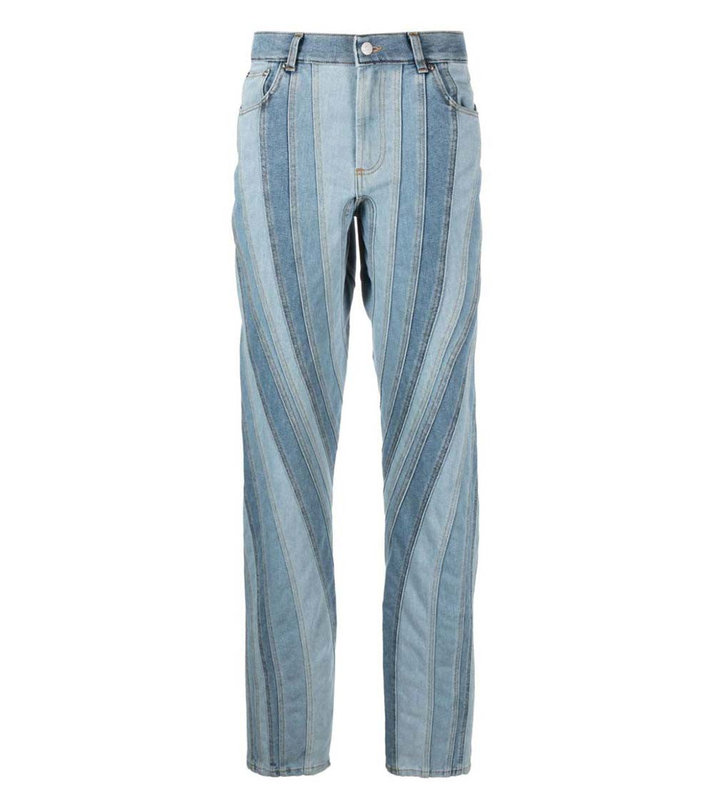 Sky Blue Straight Mid Rise Jeans 1