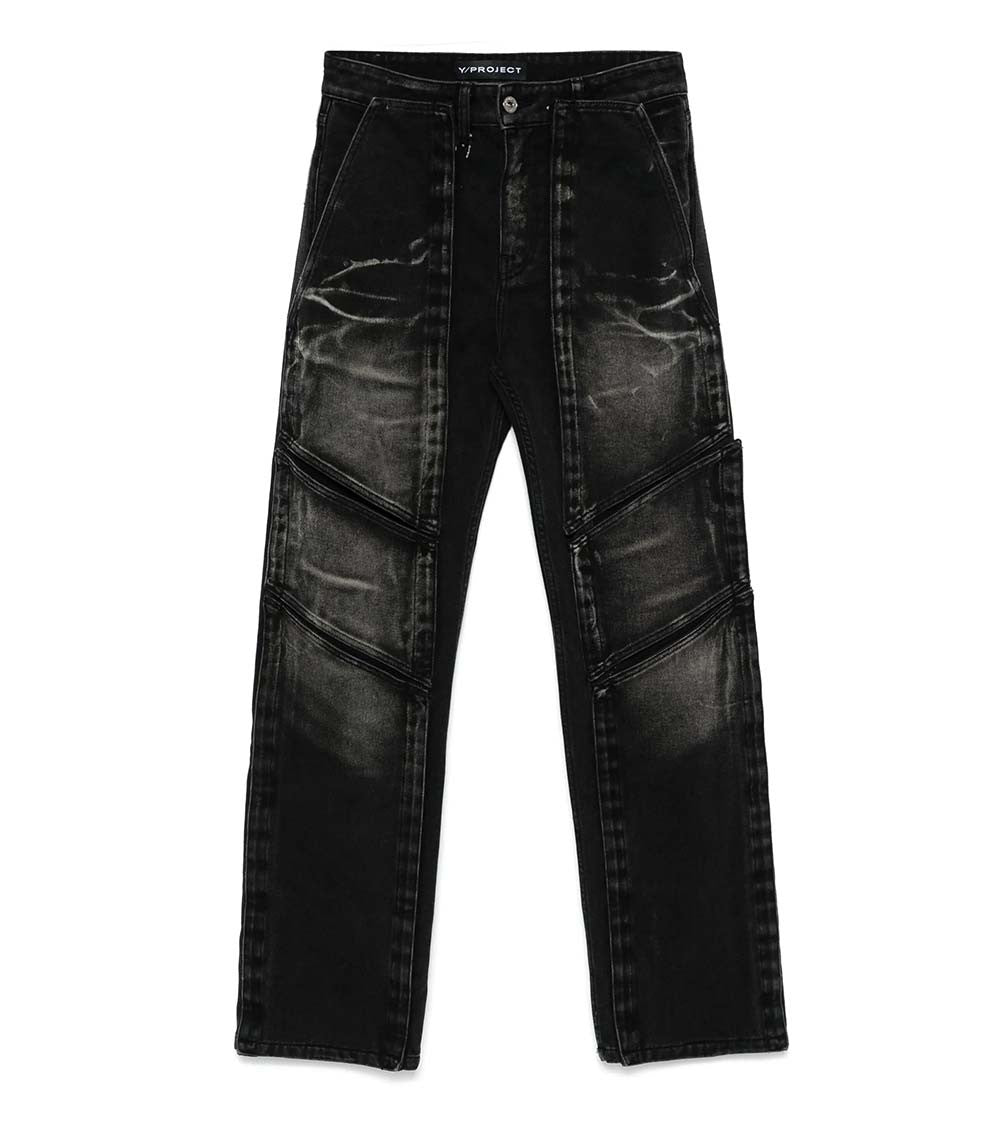 Black Straight High Rise Jeans 1