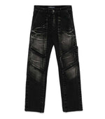 Black Straight High Rise Jeans 1