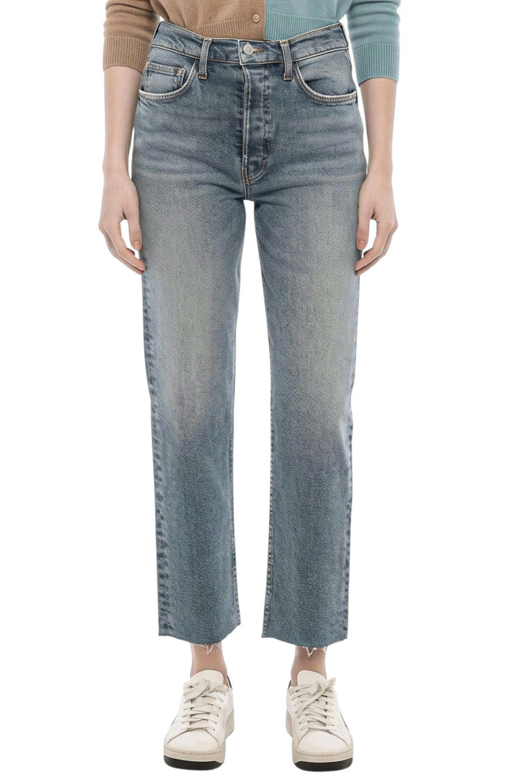 Blue Straight High Rise Jeans 1