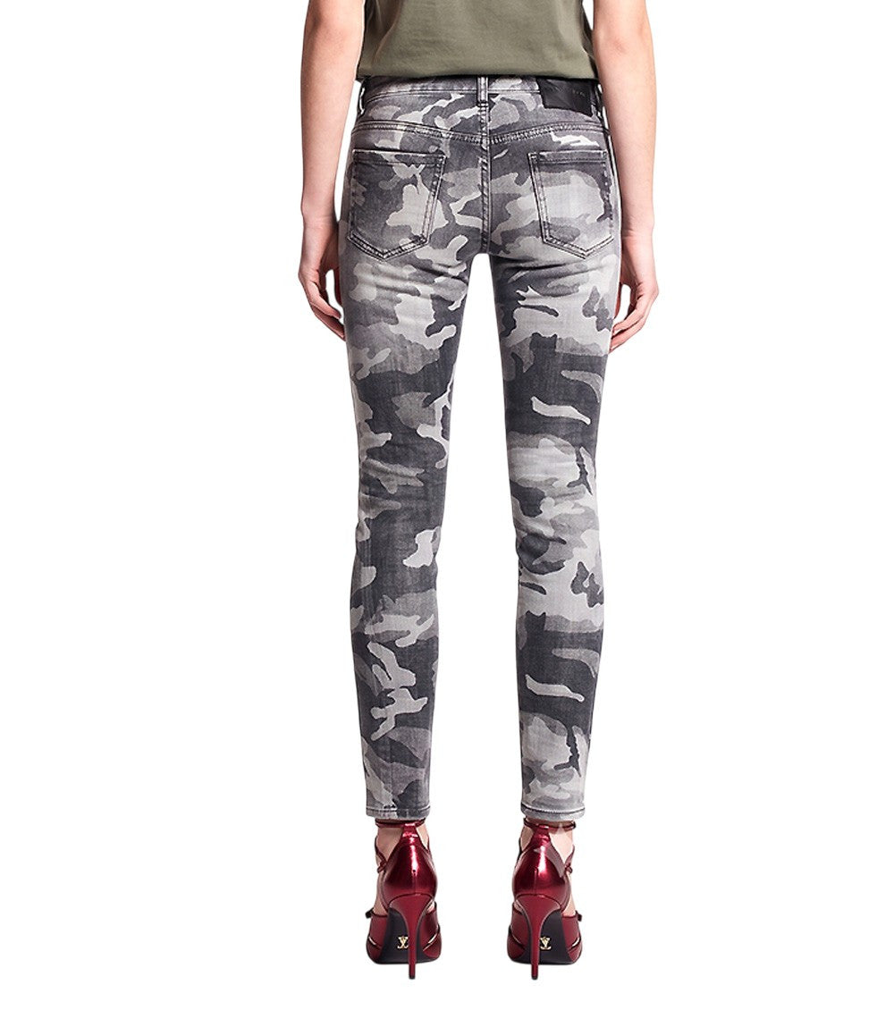 Grey Skinny Mid Rise Jeans 2